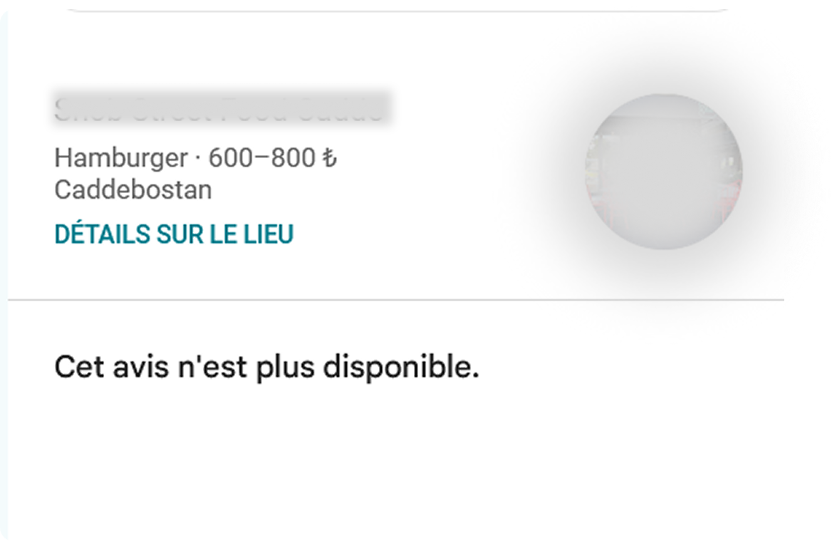 Avis négatifs sur une fiche Google My Business